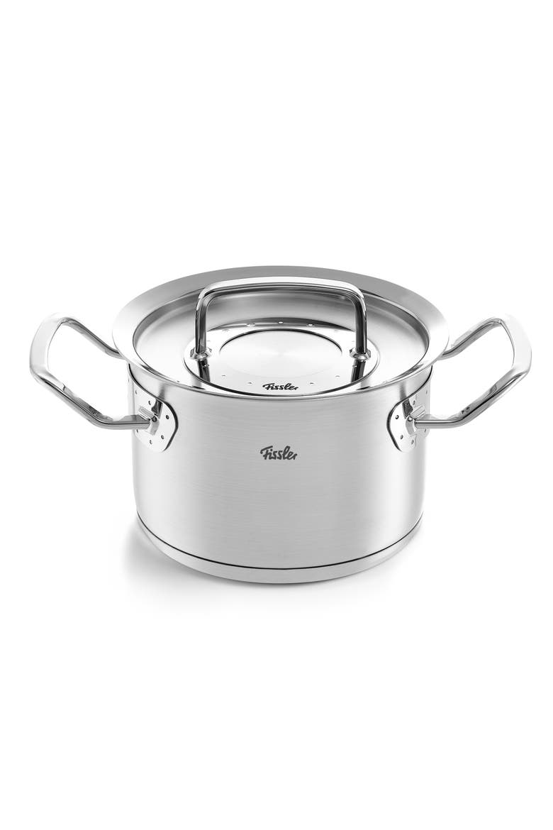 Original-Profi Collection Stainless Steel Stock Pot with Metal Lid, Main, color, Stainless Steel