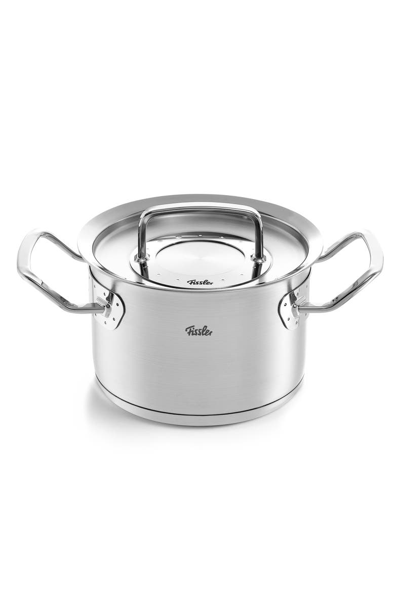 Fissler Original-Profi Collection Stainless Steel Stock Pot with Metal Lid, Main, color, Stainless Steel