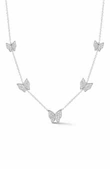 SPHERA MILANO Sterling Silver & CZ Butterfly Necklace