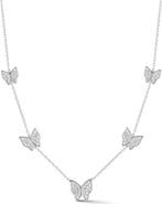 SPHERA MILANO Sterling Silver & CZ Butterfly Necklace