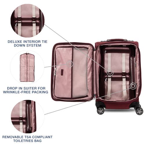 Travelpro Platinum Elite Softside Expandable Carry-on 21-inch Luggage In Bordeaux Red