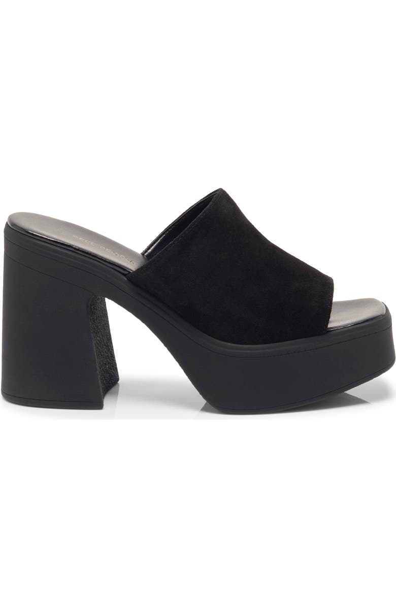 Free People Zoe Platform Slide Sandal, Alternate, color, Black Tide Suede