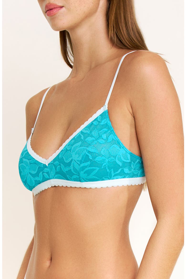 Azlin Lace Bralette, Alternate, color, TEAL TROPIC