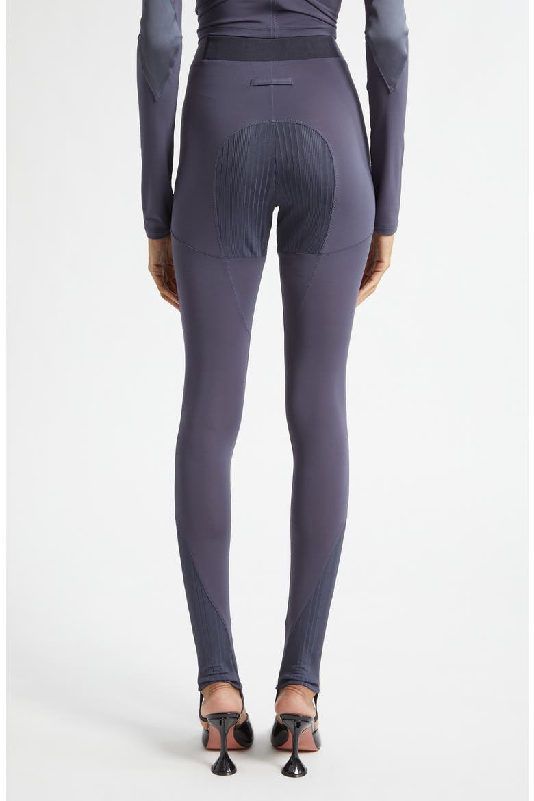 Jersey & Rib Stirrup Leggings, Alternate, color, PETROL