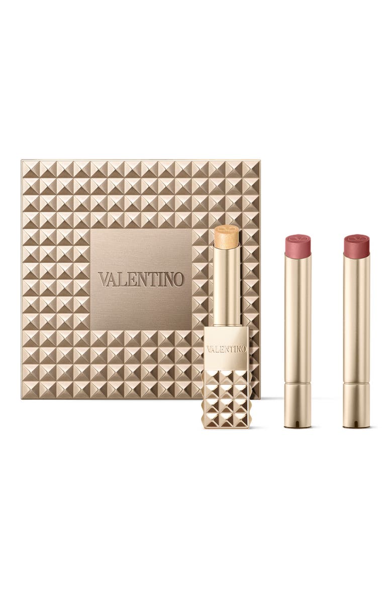 Spike Valentino Buttery Matte Refillable Lipstick Trio & Clutch $108 Value, Alternate, color, NO COLOR