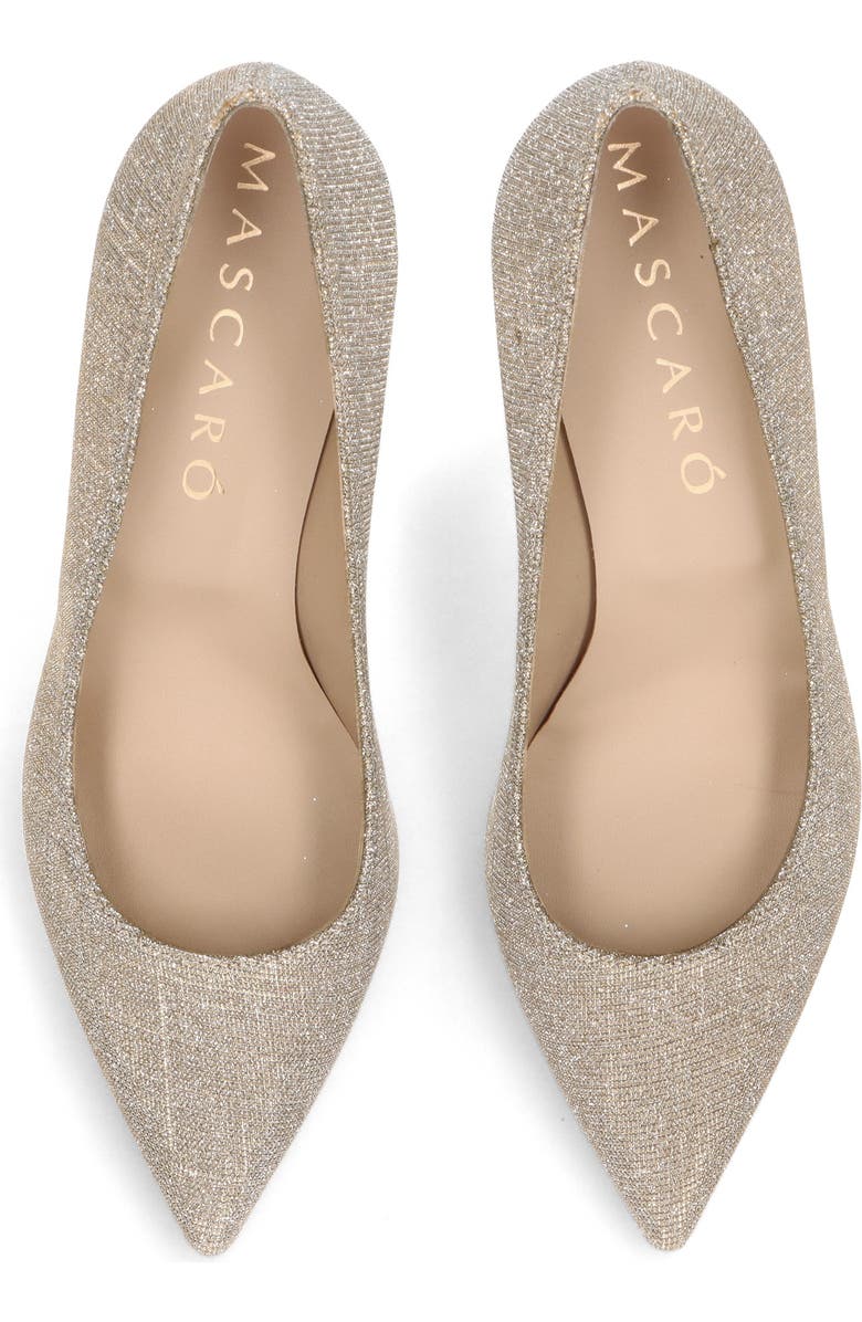 MASCARO Glitzy Mid Heel Pump, Main, color, Metallic Gold
