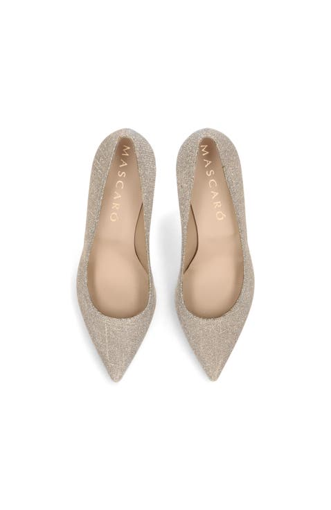 Glitzy Mid Heel Pump