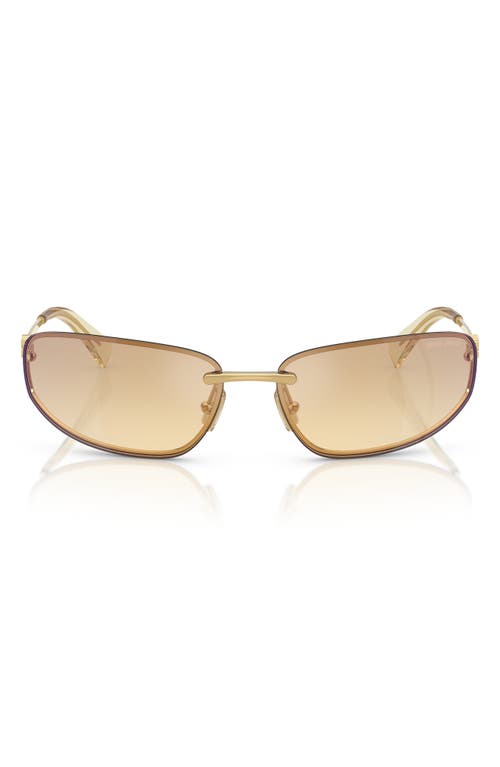 Miu Miu 69mm Oversize Oval Sunglasses In Gold