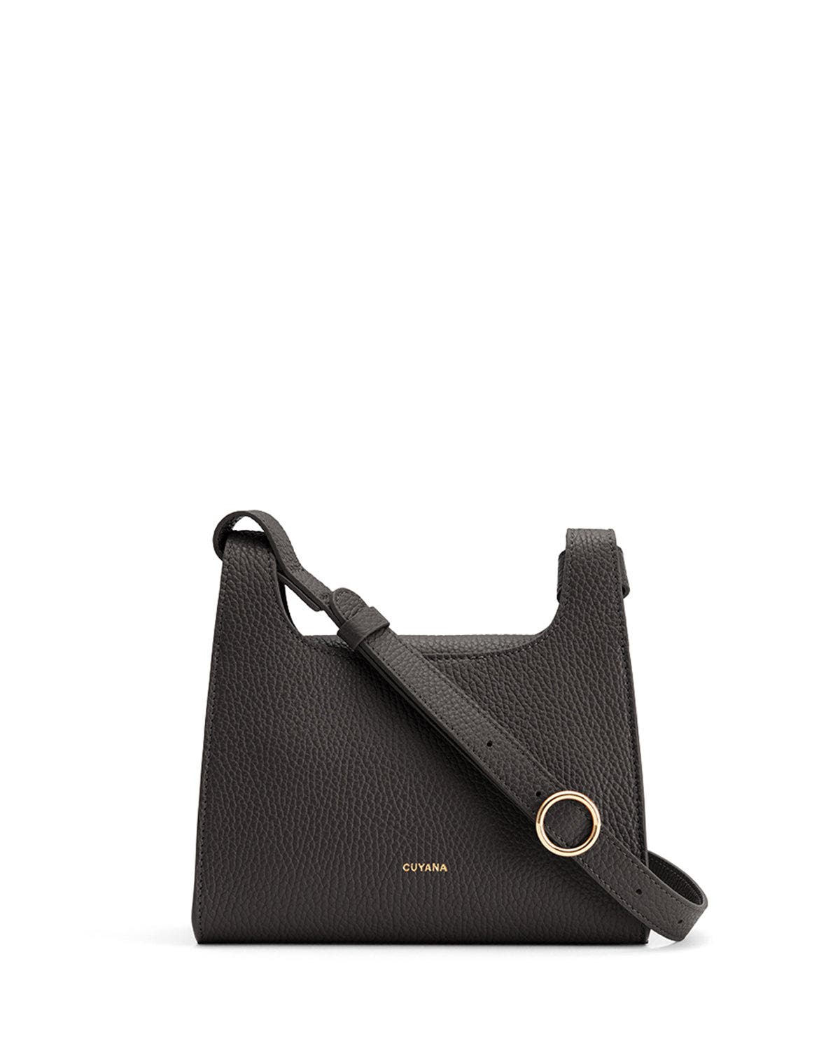 Cuyana Mini Double Loop Bag, Main, color, Black