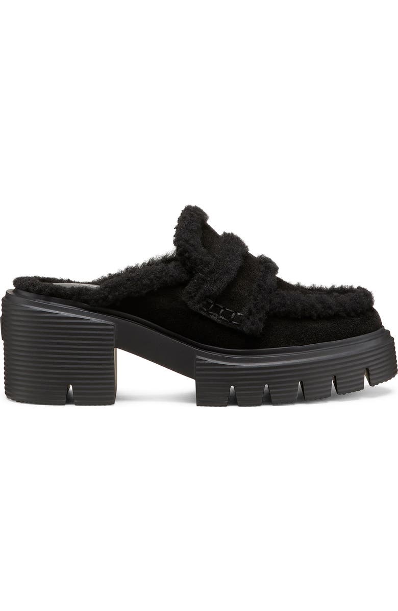 Stuart Weitzman Lennox Genuine Shearling Trim Platform Loafer, Alternate, color,