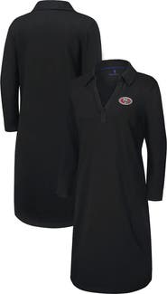 Tommy Bahama Women's Tommy Bahama Black San Francisco 49ers Ashby Isles Three-Quarter Length Sleeve Pullover Jersey Dress