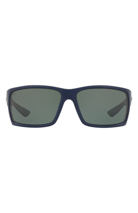 64mm Polarized Rectangle Sunglasses