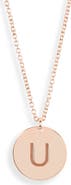 MESHMERISE Initial Disc Pendant Necklace
