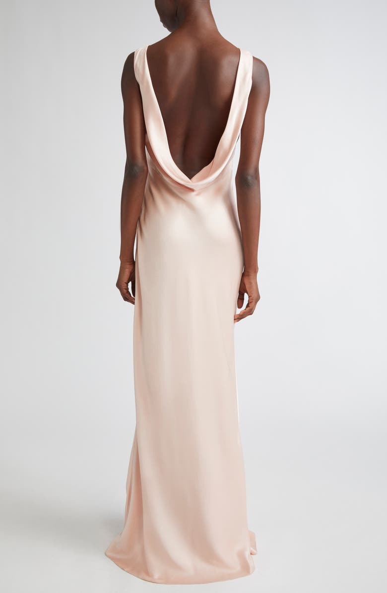 Jason Wu Collection Draped Crepe Back Satin Gown, Alternate, color, Light Pink