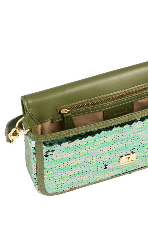 Lk Bennett Zoe Sequin Shoulder Bag In Green