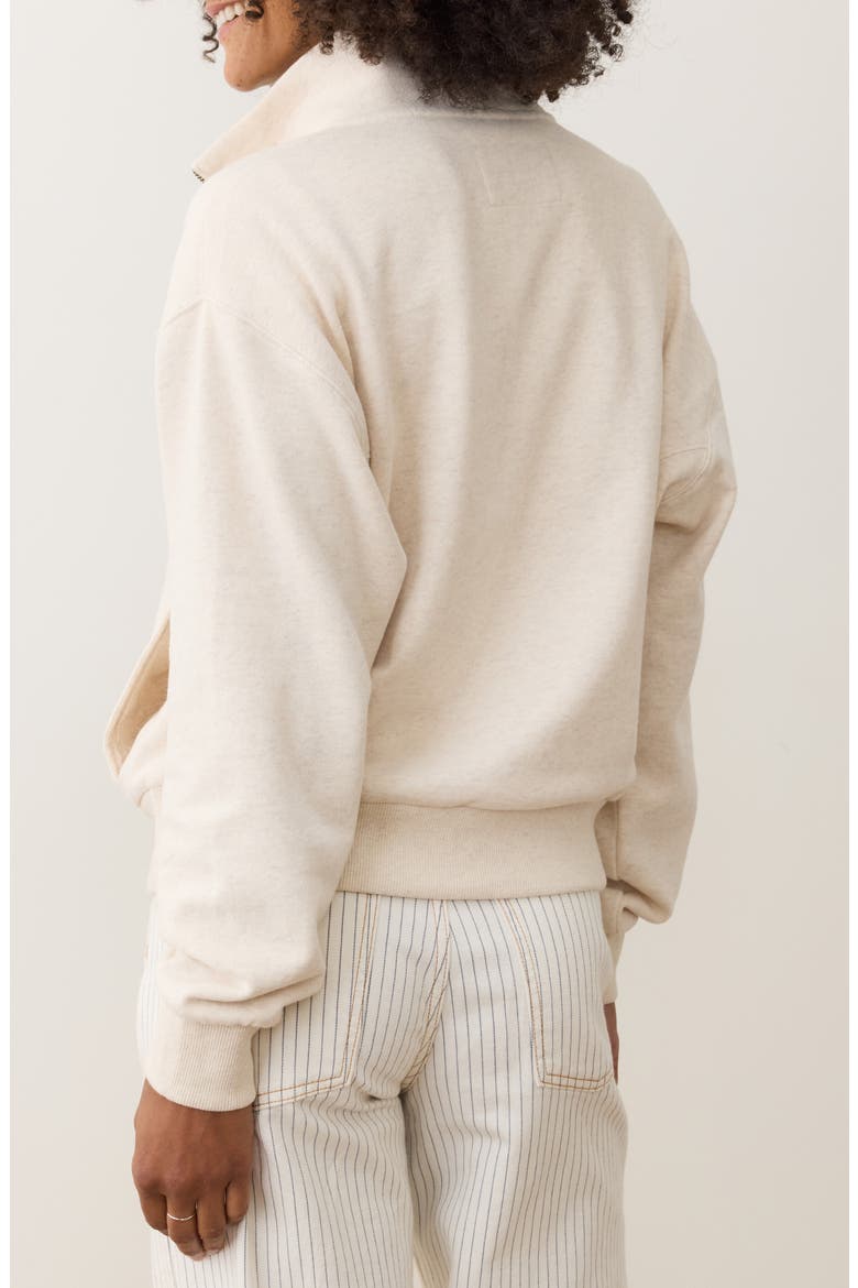 Cloud 9 Cotton Blend Fleece Half Zip Sweatshirt, Alternate, color, OATMEAL HEATHER