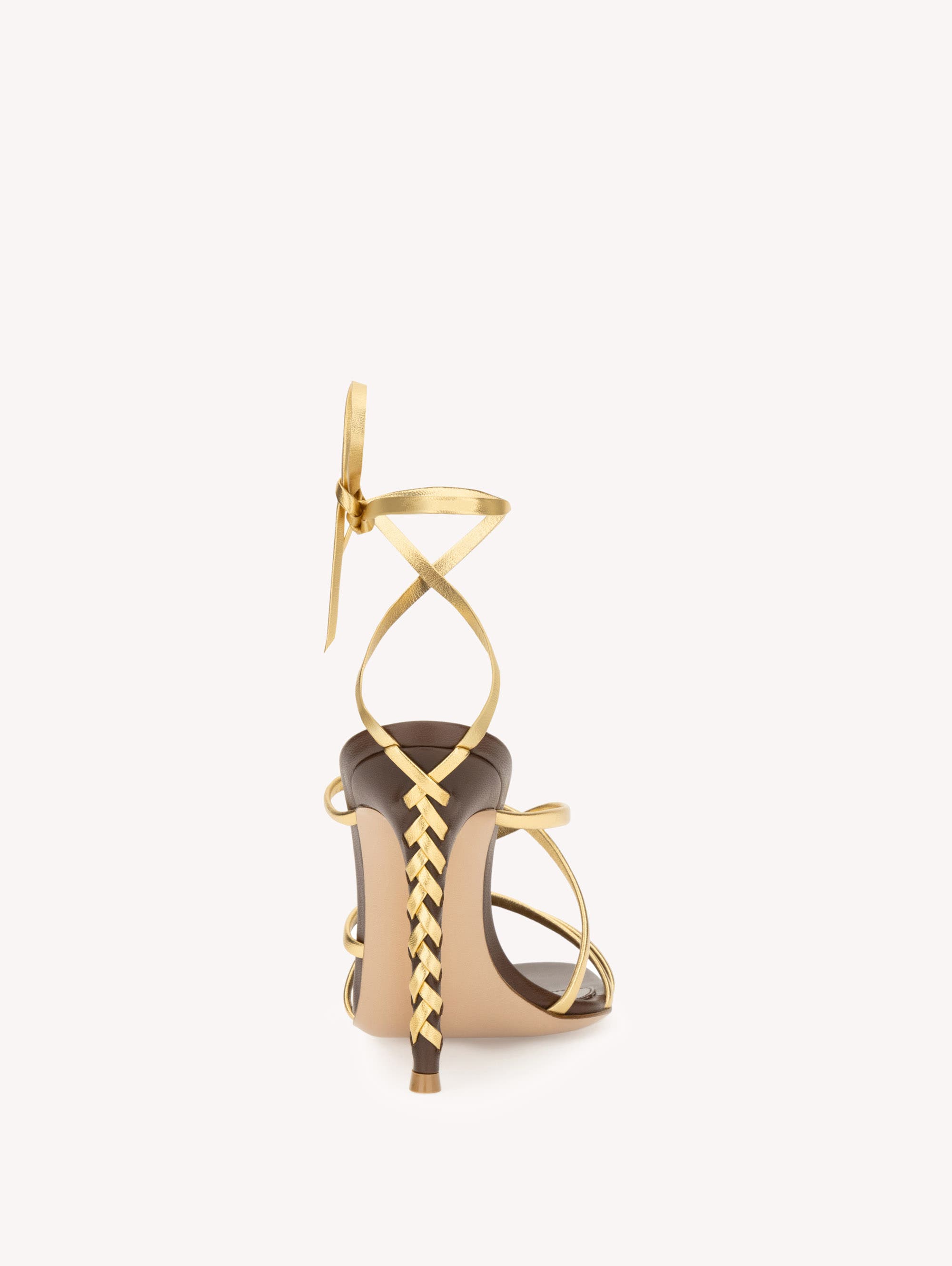 Gianvito Rossi Zaira 105 Sandal, Alternate, color, Gold Leather