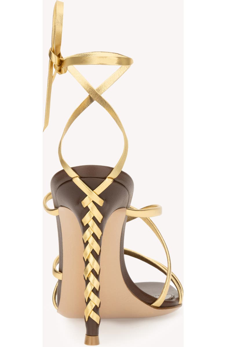 Gianvito Rossi Zaira 105 Sandal, Alternate, color, Gold Leather