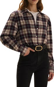 Favorite Daughter The Boyfriend Plaid Cotton Shirt