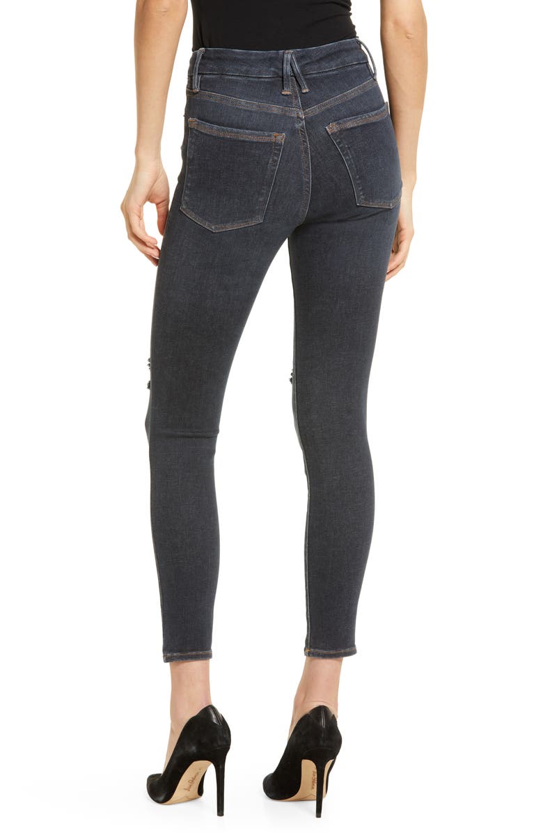 Good American Always Fits Skinny Jeans, Alternate, color, Deep Blue003