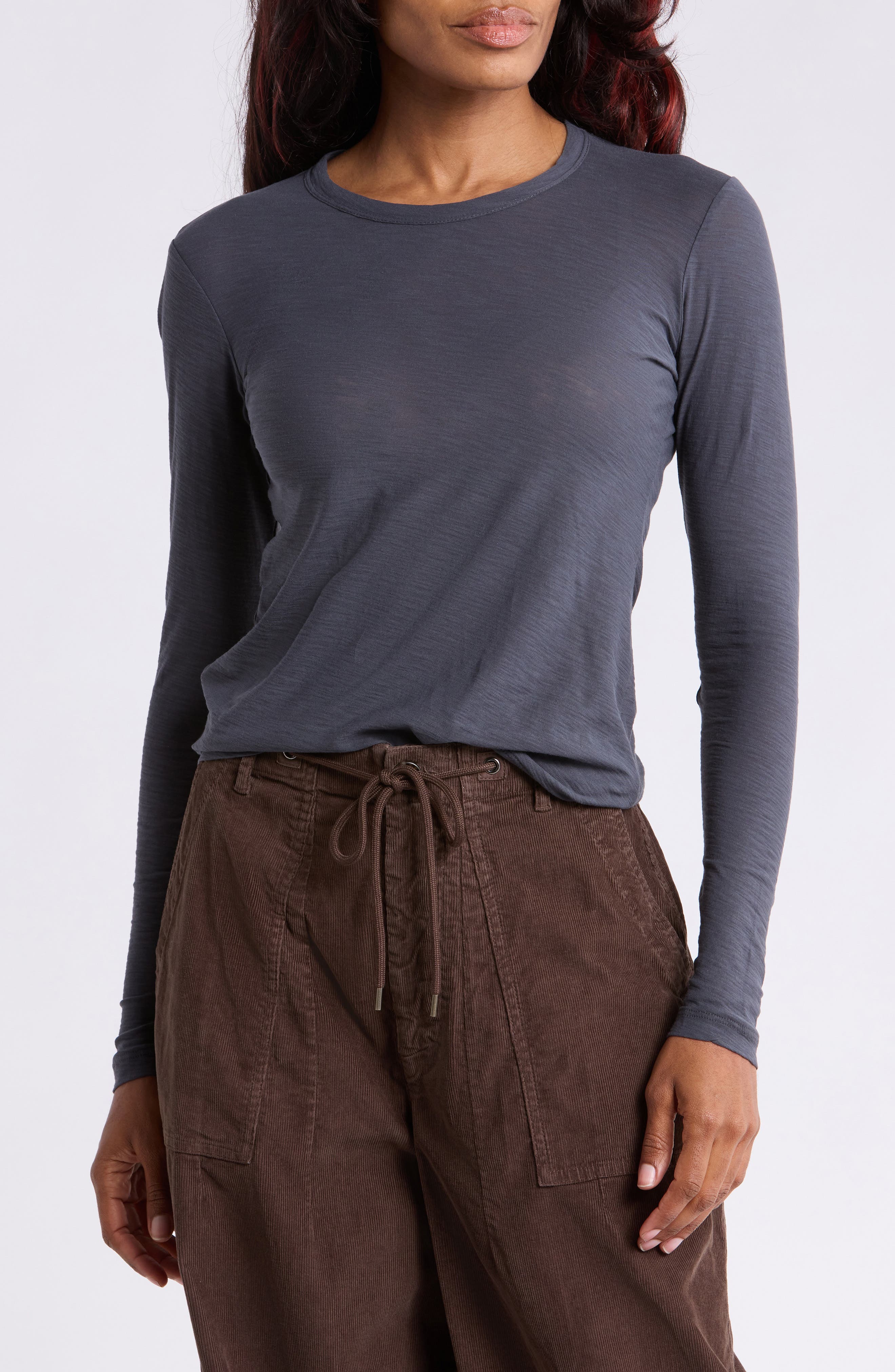 Long Sleeve Slub Jersey Tee