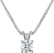 FZN Lab-Grown Diamond Sterling Silver Pendant Necklace
