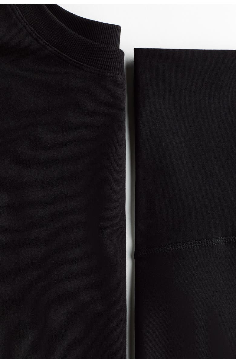 H&M Mama 2-piece Cotton Jersey Set, Alternate, color, Black