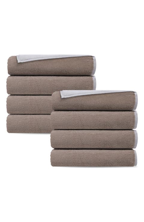 Double Face 8-Piece Turkish Cotton Hand Towels