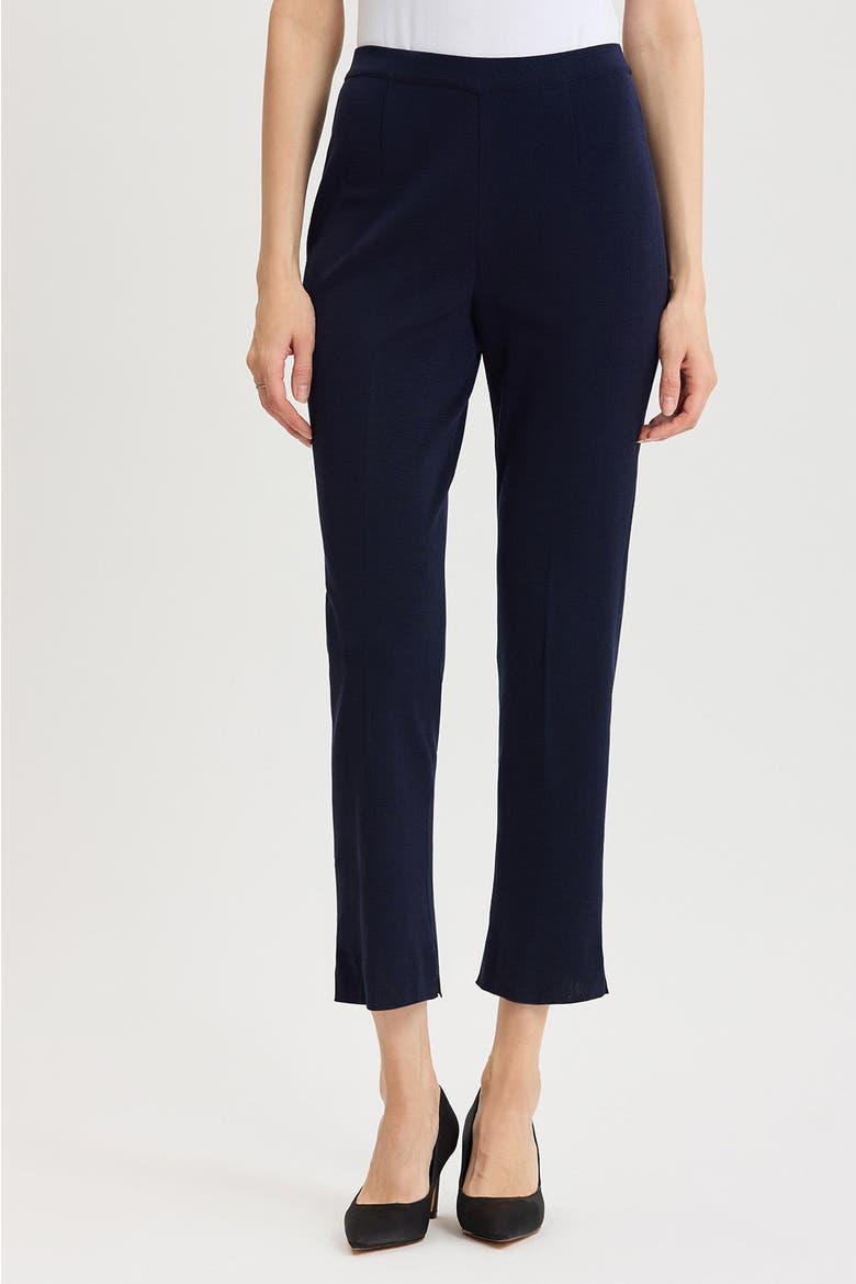 Knit Straight Leg Ankle Pants, Main, color, Indigo