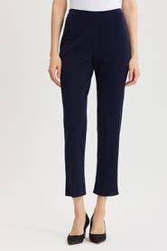 Ming Wang Knit Straight Leg Ankle Pants