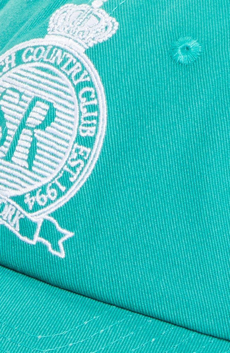 Sporty & Rich Royal Club Embroidered Baseball Cap, Alternate, color, Spring Green