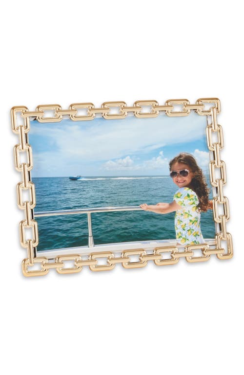 Bey-berk Link Picture Frame In Gold