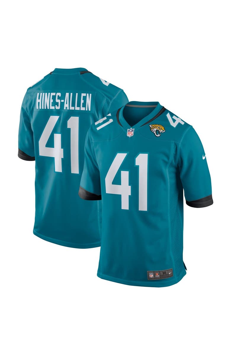 Nike Men's Nike Josh Hines-Allen Teal Jacksonville Jaguars Player Game Jersey, Main, color, Teal