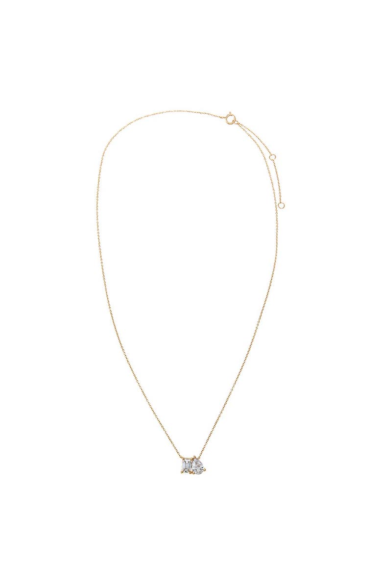 BY ADINA EDEN Lab Grown Diamond Toi E Moi Pendant Necklace 14K, Alternate, color,
