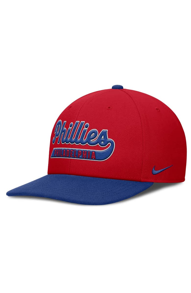 Nike Men's Nike Red/Royal Philadelphia Phillies Pro Performance Snapback Hat, Alternate, color, Red