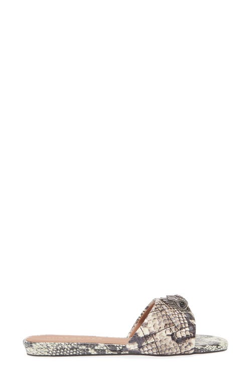 Kurt Geiger London Kensington Snakeskin Embossed Slide Sandal In Multi