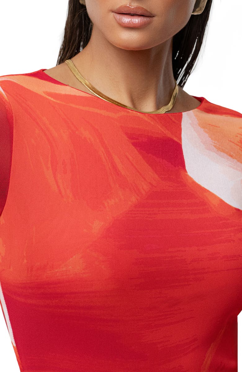 JLUXLABEL Palms & Sand Long Sleeve Maxi Dress, Alternate, color, 