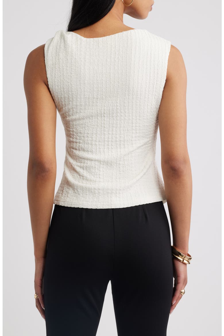 Twisted Shoulder Textured Tank, Alternate, color, IVORY