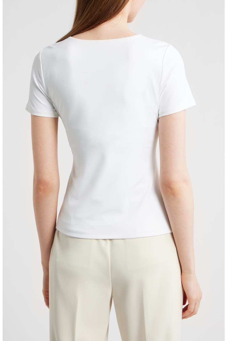 Rhianna Stretch Knit T-Shirt, Alternate, color, WHITE