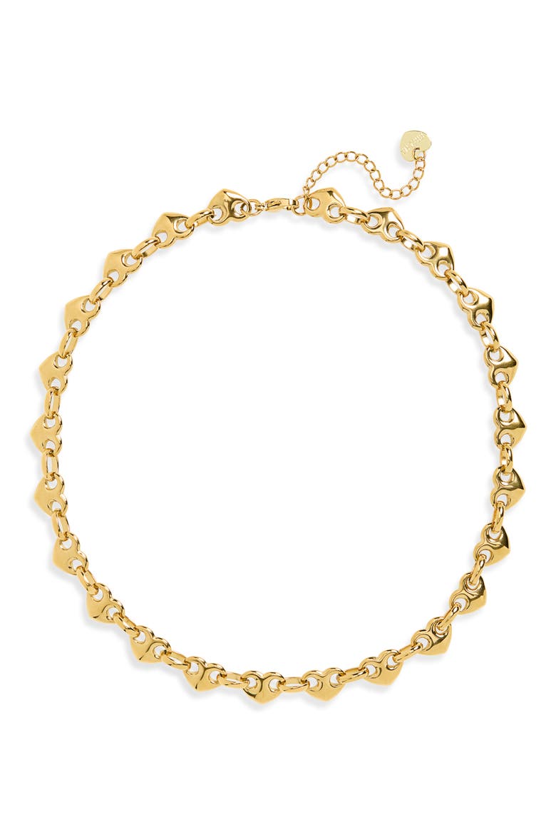 Hartley Heart Puff Mariner Necklace, Main, color, GOLD