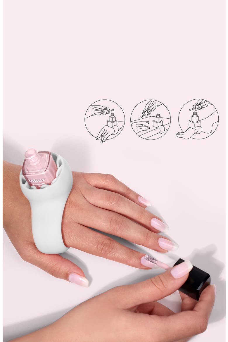 Bottle Service Nail Polish Holder, Alternate, color, WHITE