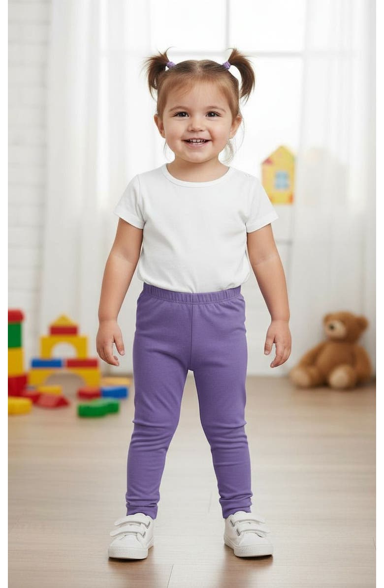 CITY THREADS Ruffle Butt Soft Cotton Leggings, Alternate, color, Black