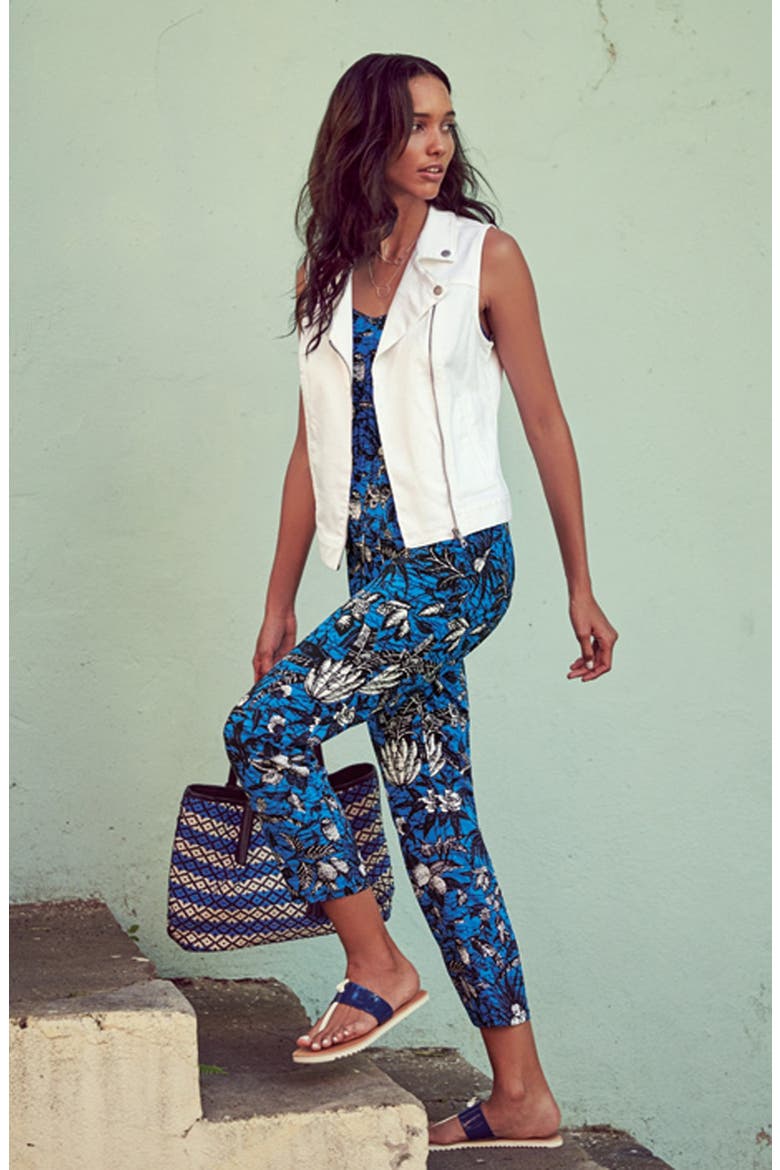 Denim Moto Vest, Alternate, color, ULTRA WHITE