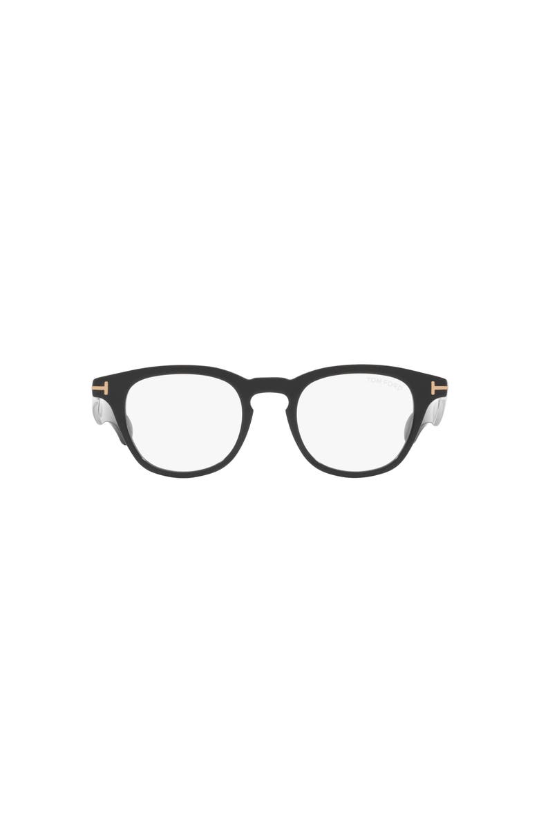 TOM FORD 47mm Round optical glasses, Alternate, color, Black