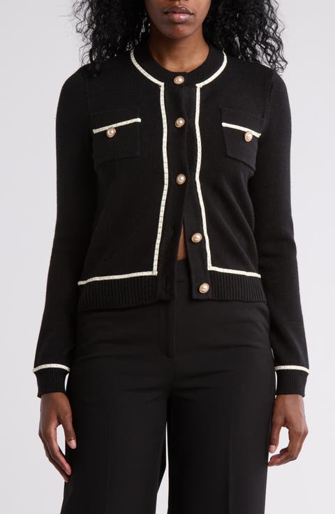 Casey Faux Pearl Button Cardigan