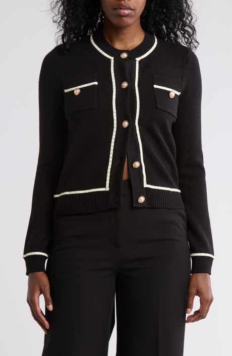 BY DESIGN Casey Faux Pearl Button Cardigan