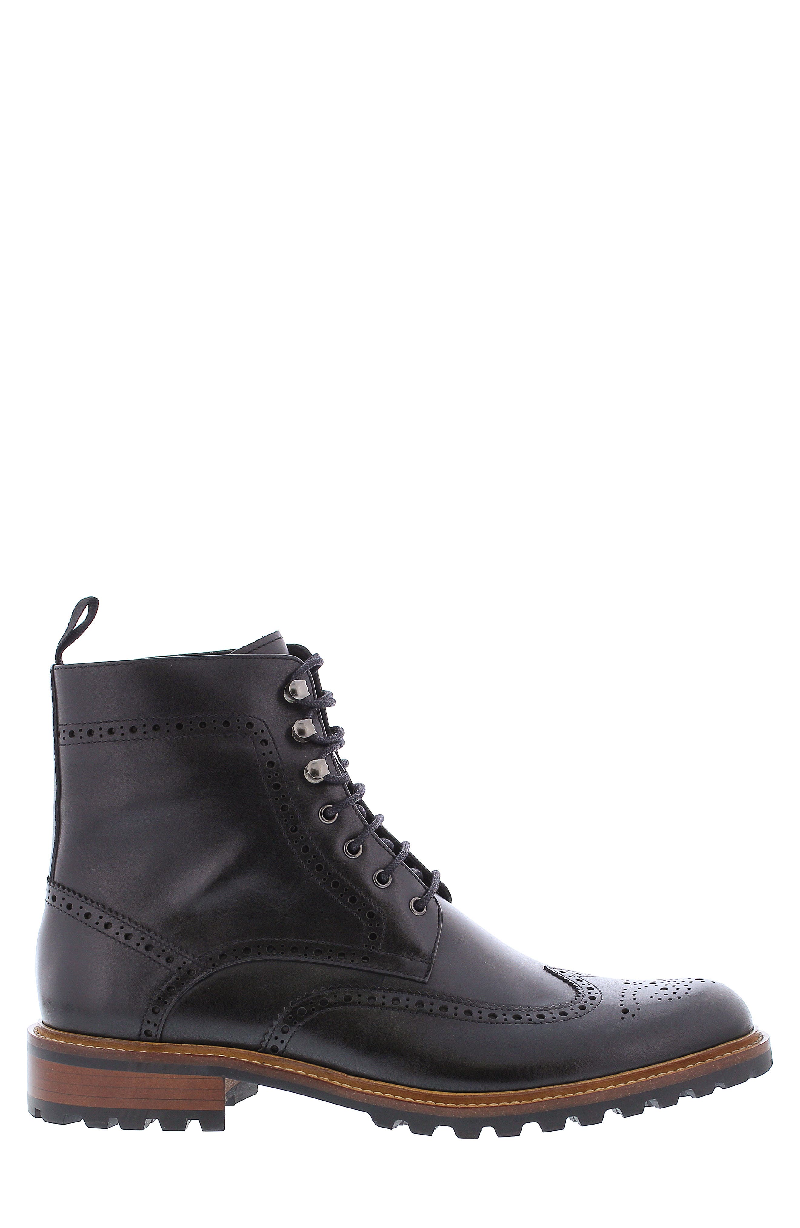Zanzara Repos Leather Wingtip Boot, Alternate, color, 