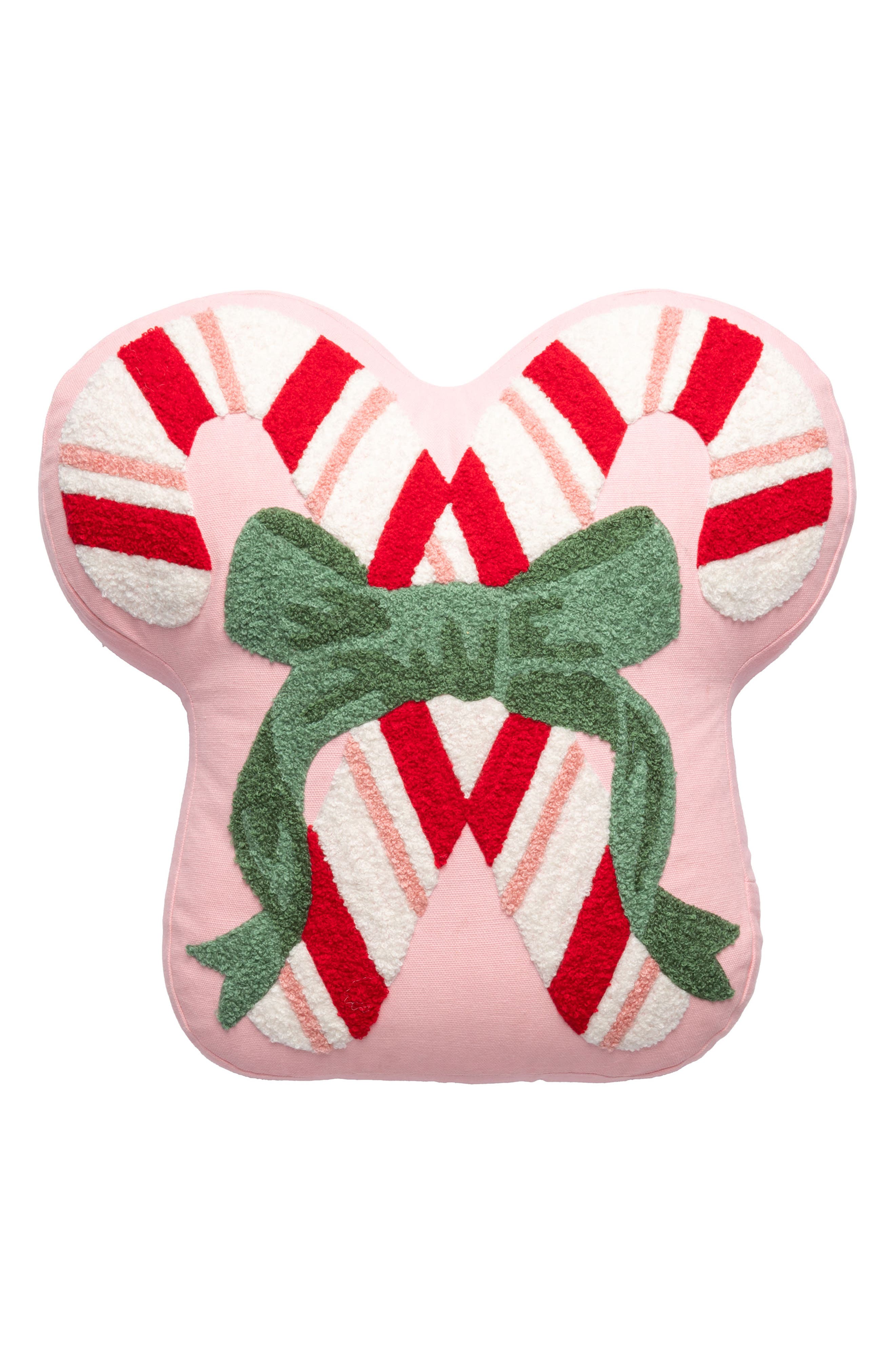 KARMA GIFTS Candy Cane Embroidered Accent Pillow