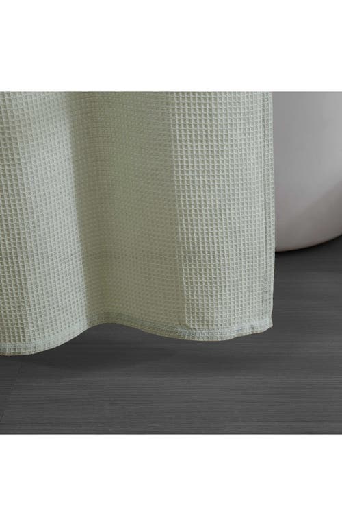 Kenneth Cole New York Waffle Textured Shower Curtain In Lt-pastel Green