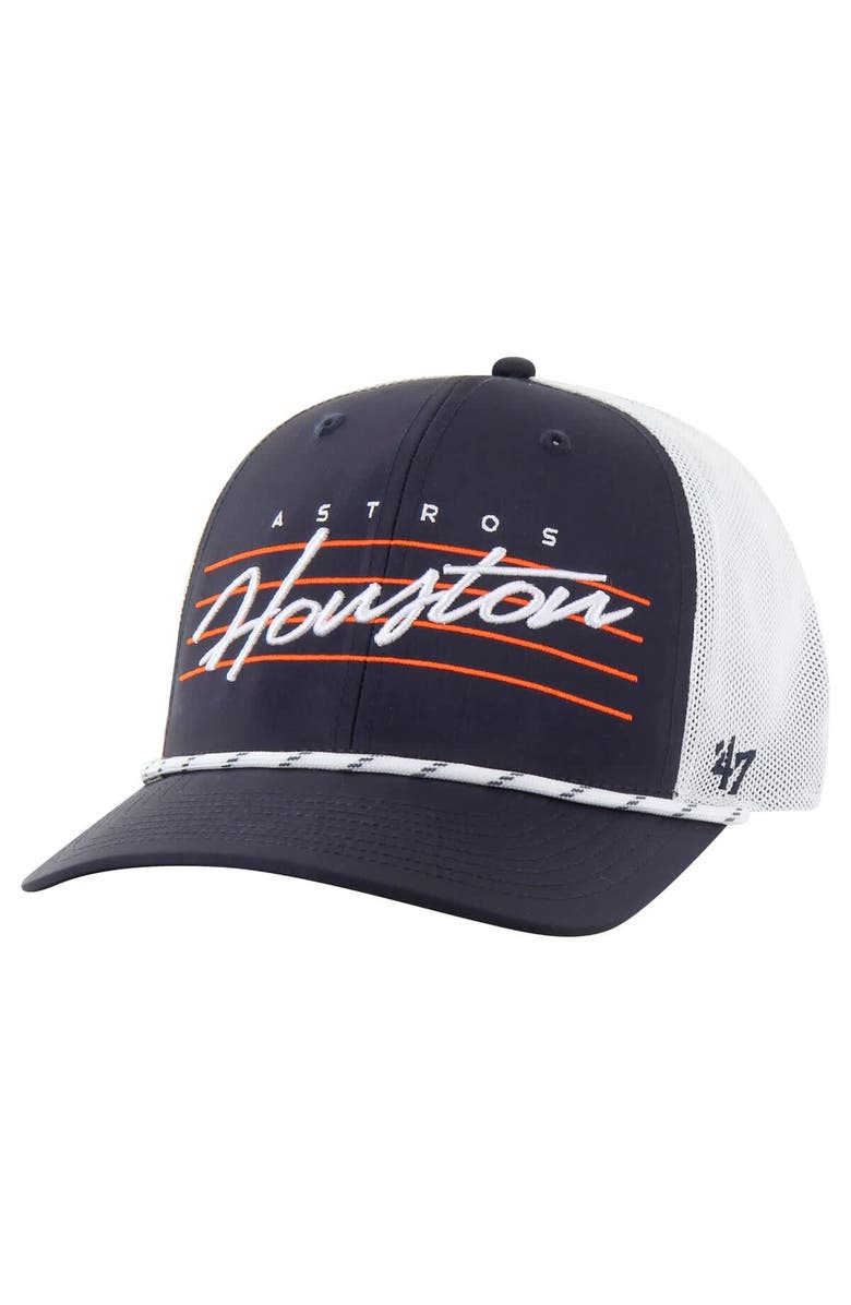 '47 Men's '47 Navy Houston Astros Downburst Trucker Adjustable Hat, Main, color, Navy